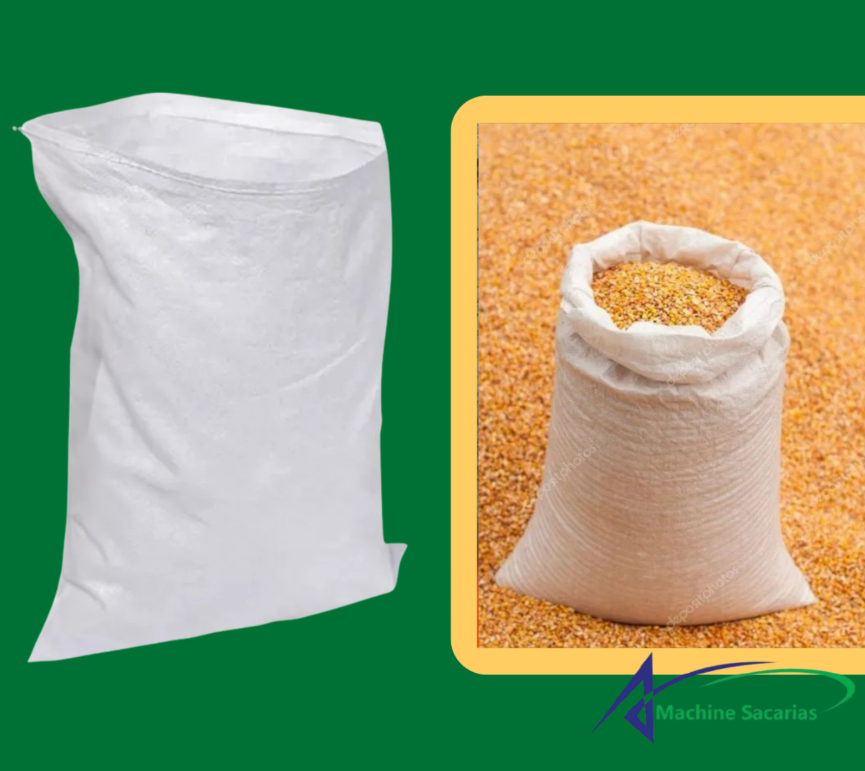 Sacaria Convencional Boca Aberta resistente para armazenagem de produtos secos